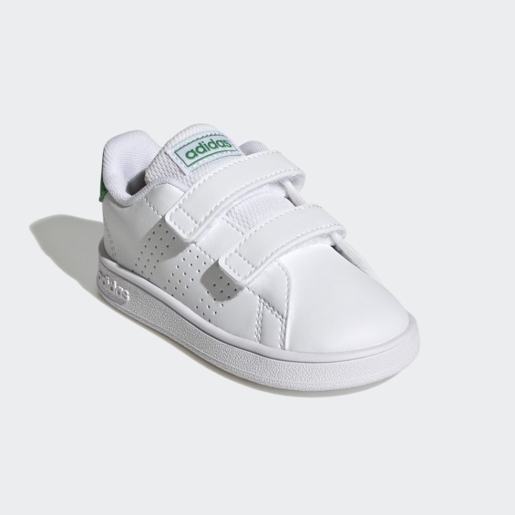 Adidas Advantage Estilo De Vida Tribunal Dois Sapatos De Velcro Verde