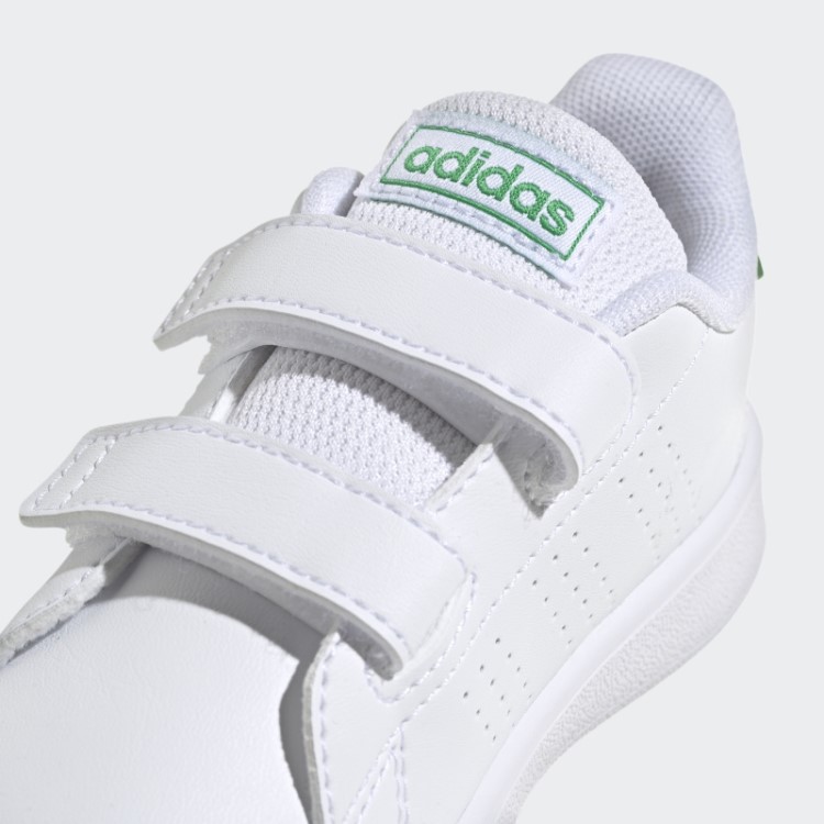 Adidas Advantage Estilo De Vida Tribunal Dois Sapatos De Velcro Verde