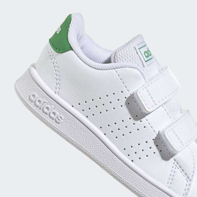 Adidas Advantage Estilo De Vida Tribunal Dois Sapatos De Velcro Verde