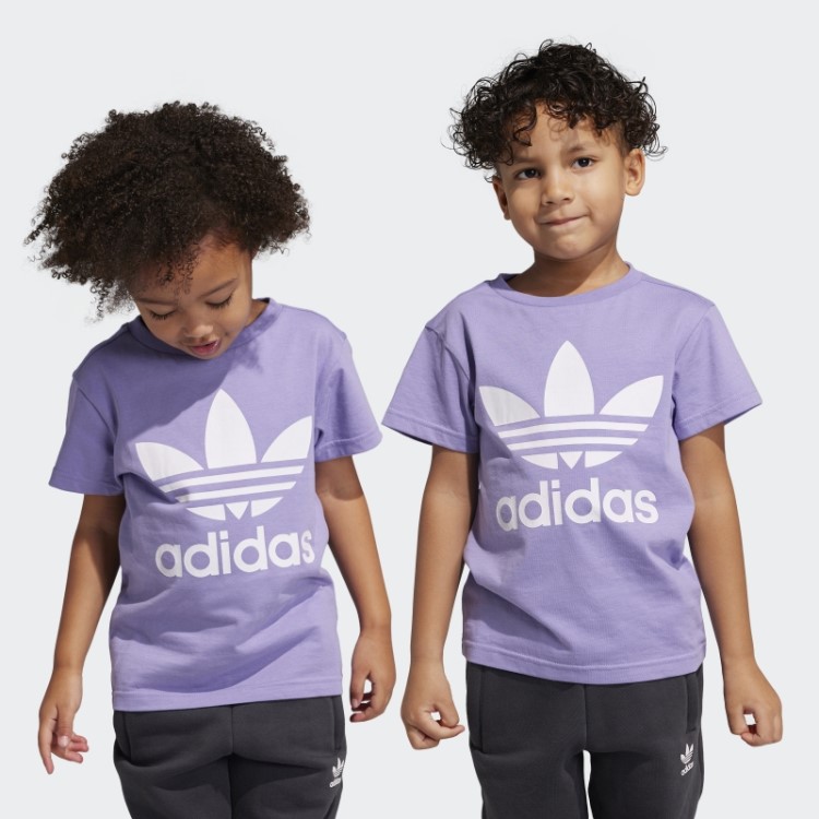 Camiseta Adidas Lilás Adicolor Com Trevo