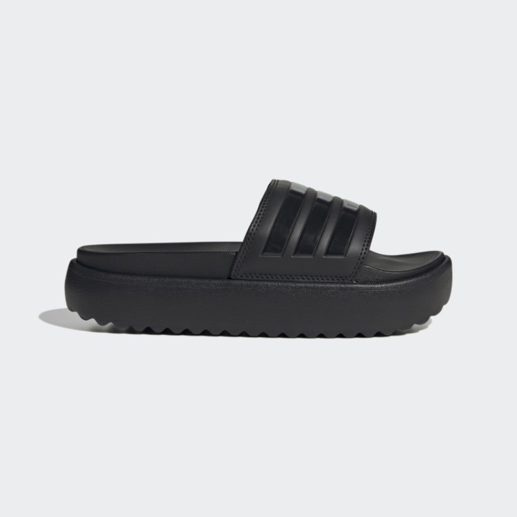 Slides Plataforma Adilette Preta Adidas