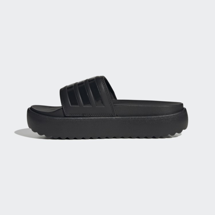 Slides Plataforma Adilette Preta Adidas