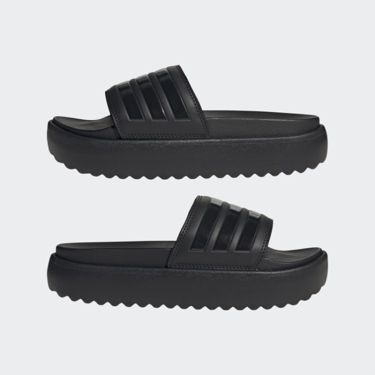 Slides Plataforma Adilette Preta Adidas