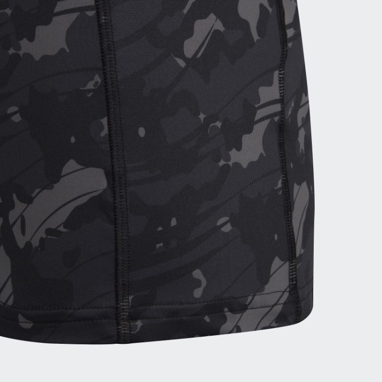 Camiseta Adidas Cinza Aeroready Techfit Com Estampa Camuflada