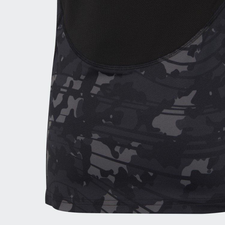 Camiseta Adidas Cinza Aeroready Techfit Com Estampa Camuflada