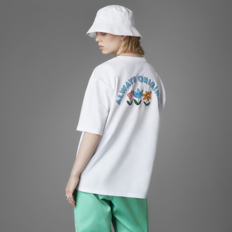 Camiseta Com Estampa Solta Sempre Original Adidas Branca