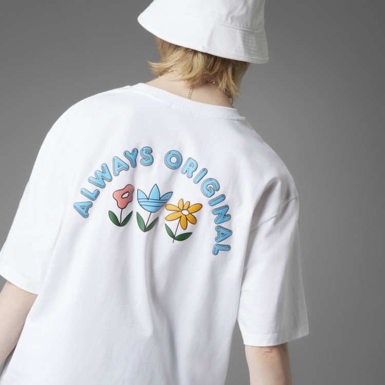 Camiseta Com Estampa Solta Sempre Original Adidas Branca