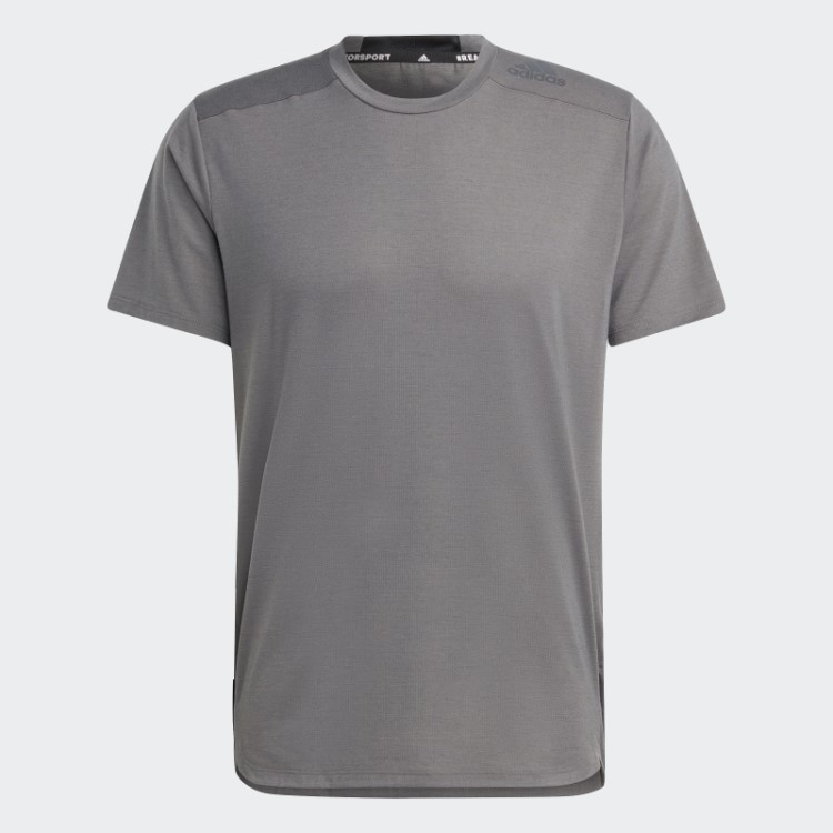 Camiseta Adidas Cinza Projetada Para Treino