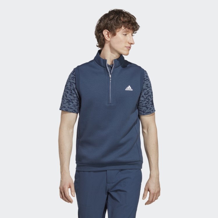 Colete Adidas Azul Marinho Autêntico Com Zíper 1/4
