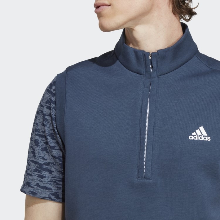 Colete Adidas Azul Marinho Autêntico Com Zíper 1/4