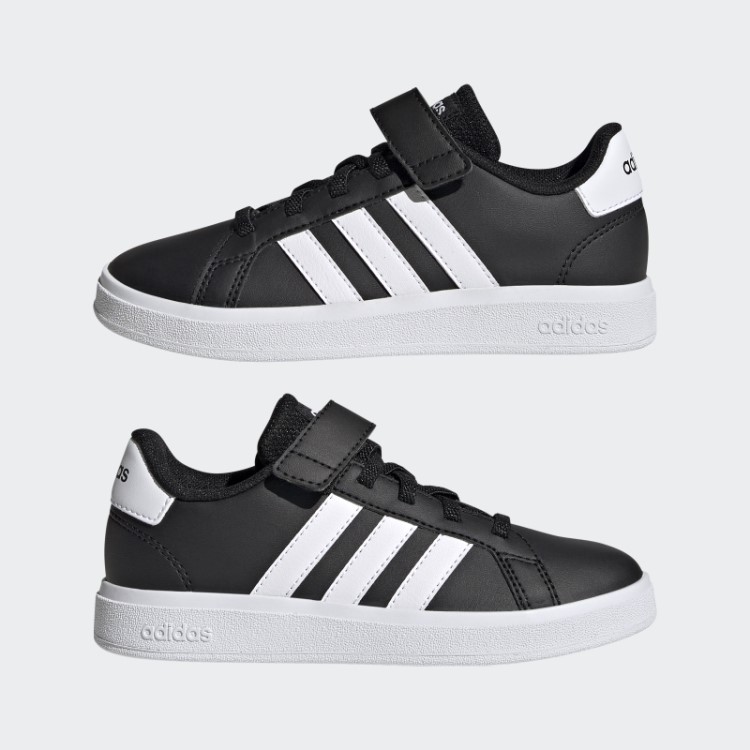 Adidas Grand Court Elástico Renda E Top Strap Shoes Branco