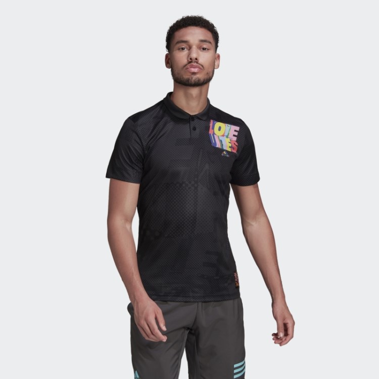 Adidas Tênis Freelift Pride Pack Camisa Polo Preta