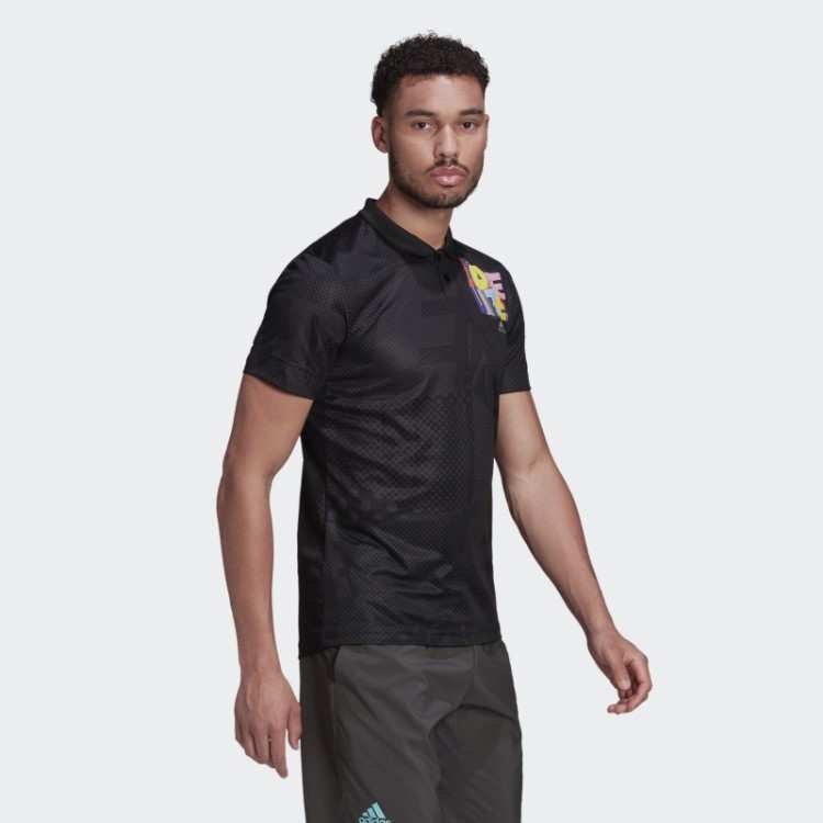 Adidas Tênis Freelift Pride Pack Camisa Polo Preta