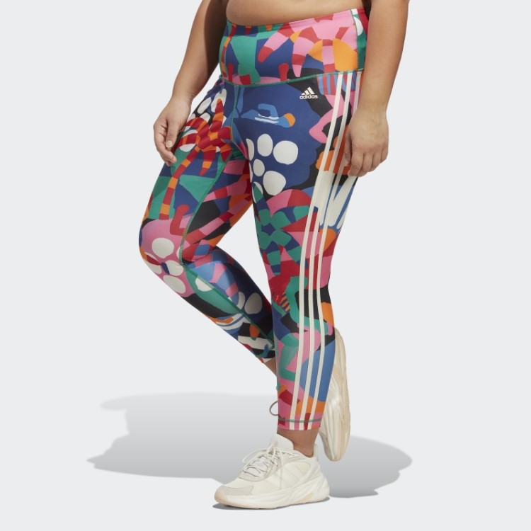 Meia-calça Adidas X Farm Rio 7/8 (plus Size) Moda Verde Ousada