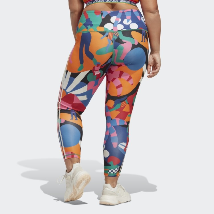 Meia-calça Adidas X Farm Rio 7/8 (plus Size) Moda Verde Ousada