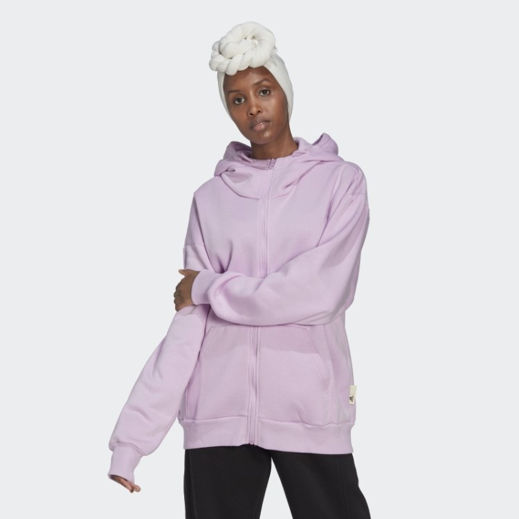 Adidas Studio Lounge Moletom De Lã Com Zíper Lilás