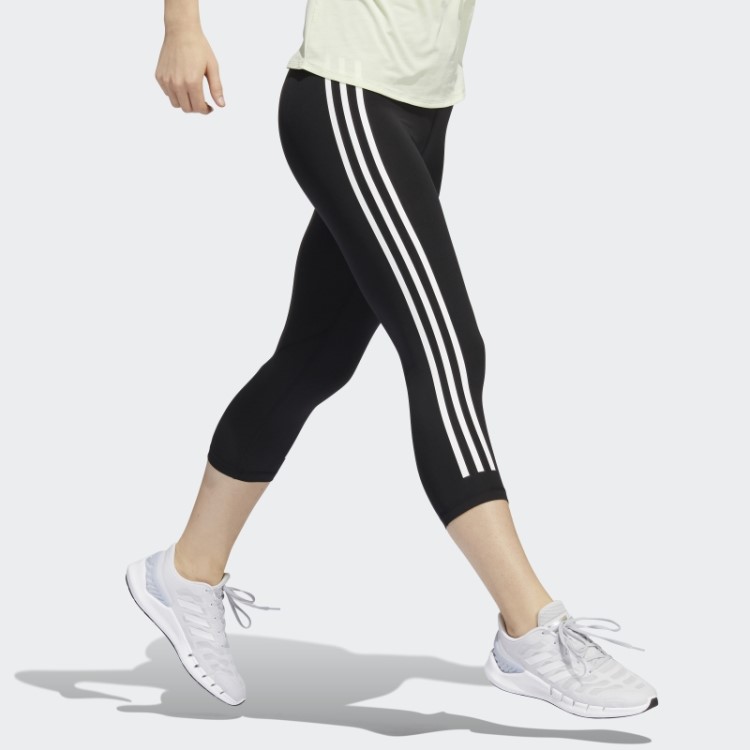 Adidas Optime Trainicons 3 Listras 3/4 Meia-calça Preta