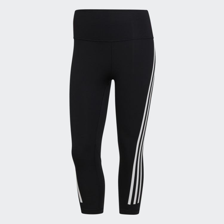 Adidas Optime Trainicons 3 Listras 3/4 Meia-calça Preta