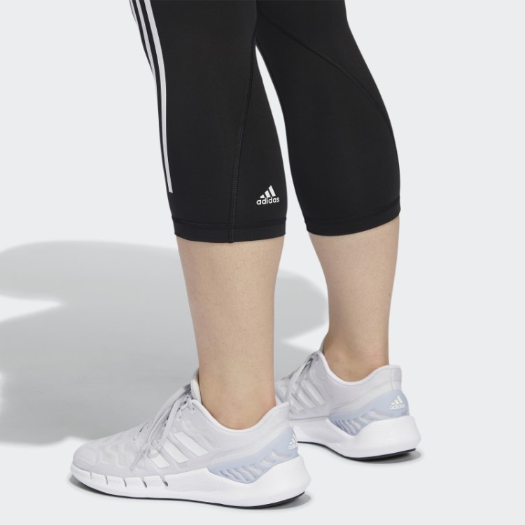 Adidas Optime Trainicons 3 Listras 3/4 Meia-calça Preta