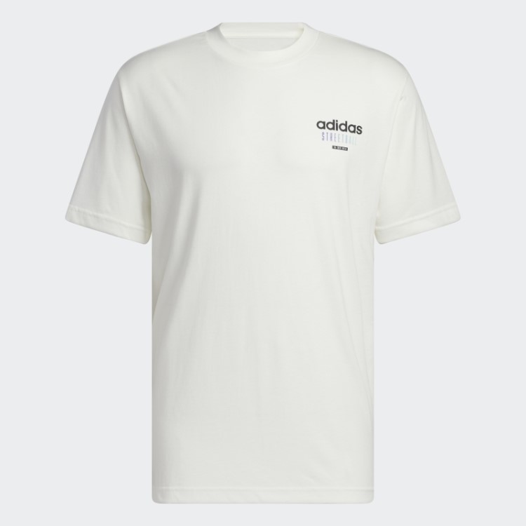 Camiseta Branca Com Estampa Streetball De Basquete Adidas