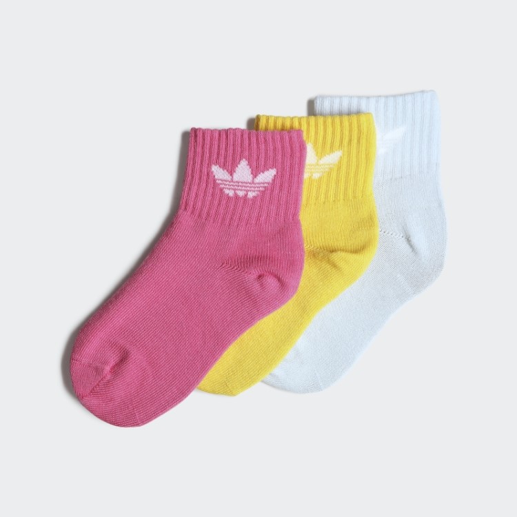 Meias Meia Canoa 3 Pares Azul Fashion Adidas