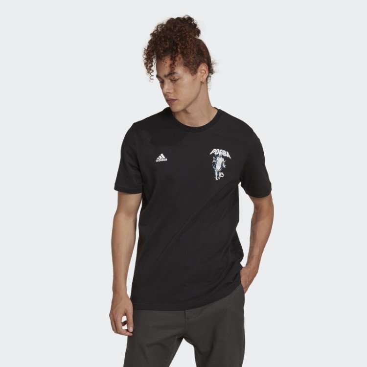 Pogba Camiseta Com ícone De Futebol Preto Adidas