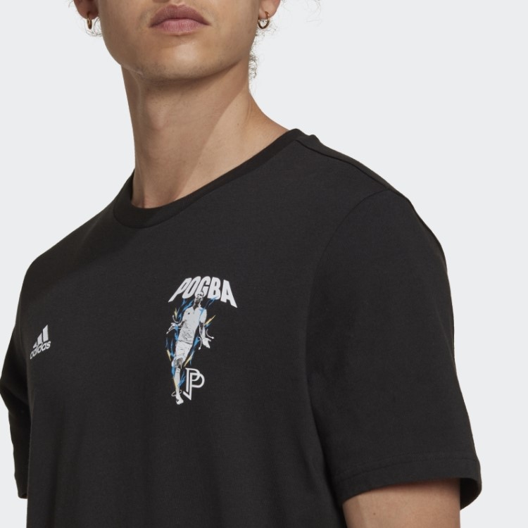 Pogba Camiseta Com ícone De Futebol Preto Adidas