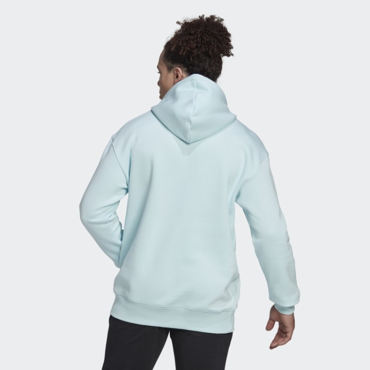 Essentials FeelVivid Moletom De Lã De Algodão Ombros Caídos Azul Adidas