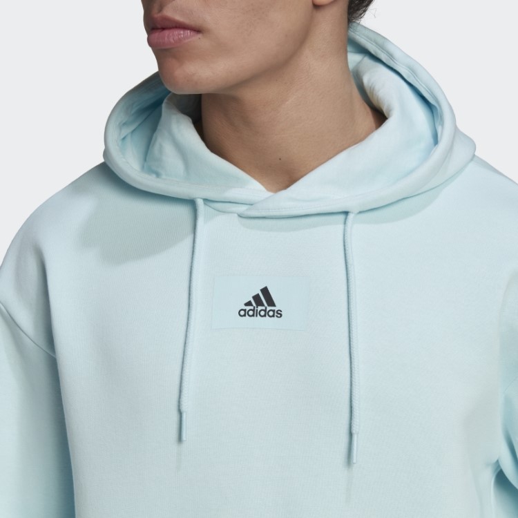 Essentials FeelVivid Moletom De Lã De Algodão Ombros Caídos Azul Adidas