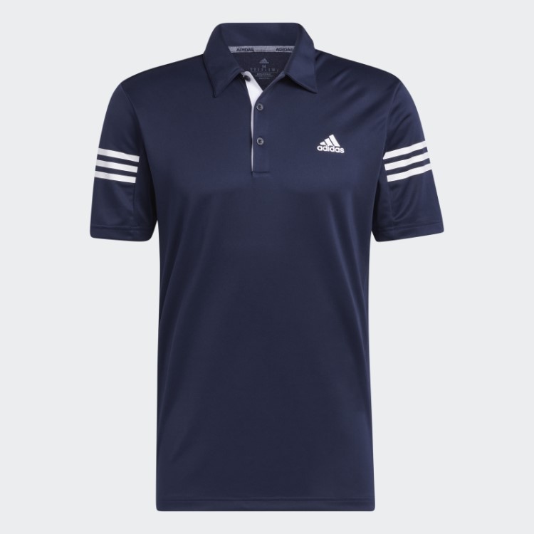 Camisa Polo Com As 3 Listras Adidas Navy