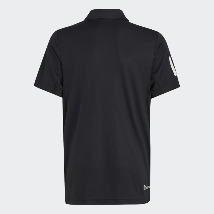 Camisa Polo Preta Com As Três Listras Do Club Tennis Adidas