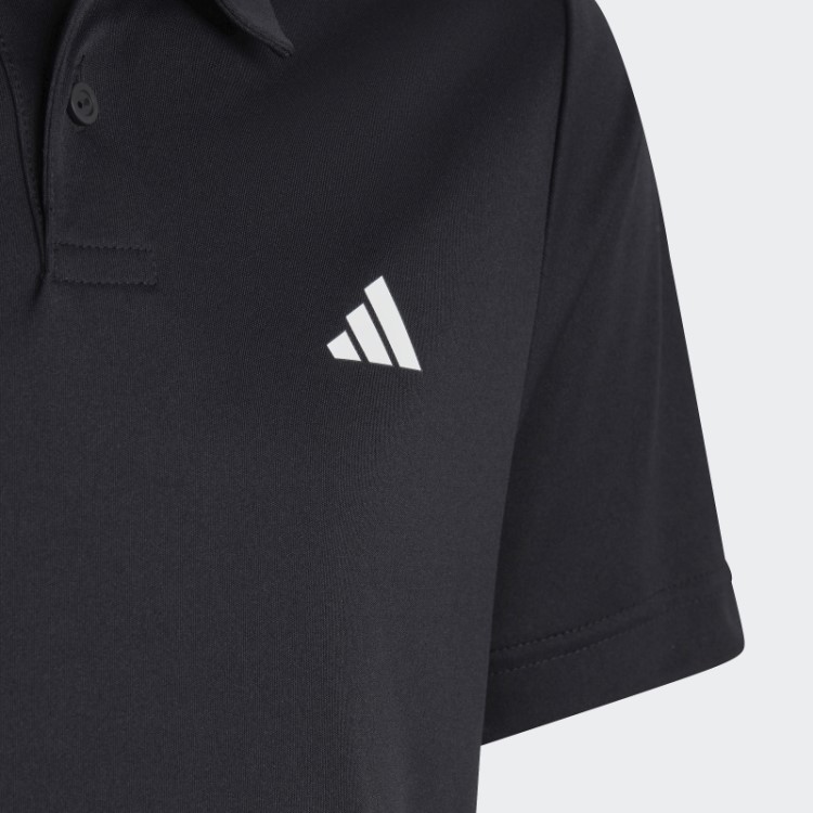 Camisa Polo Preta Com As Três Listras Do Club Tennis Adidas