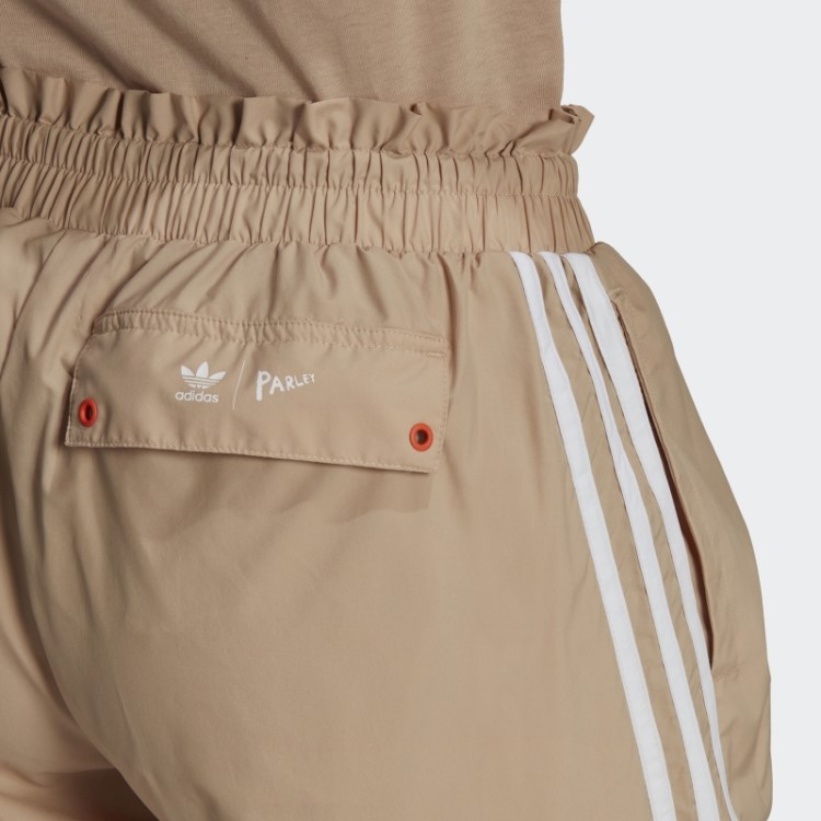 Calça Franzida Com 3 Listras Bege Adidas
