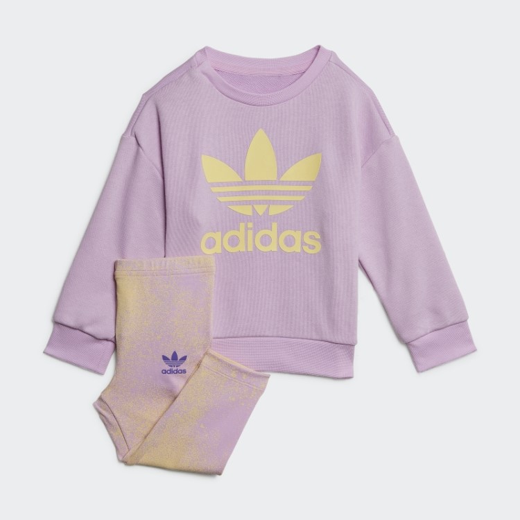 Conjunto De Equipe Com Logotipo Gráfico Adidas Lilás