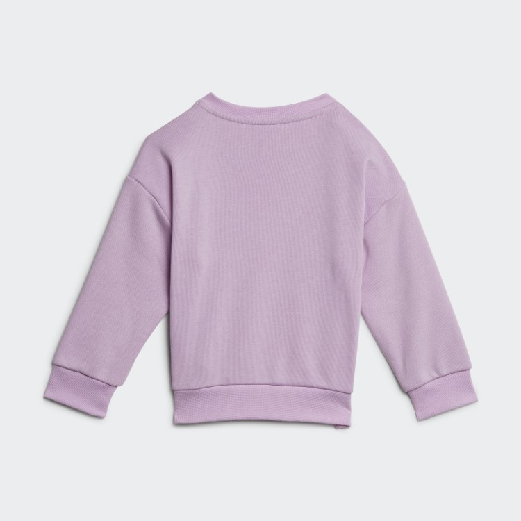 Conjunto De Tripulação Lilás Com Logotipo Gráfico Adidas