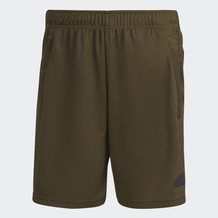 Bermuda De Treino Com Logo Adidas Train Essentials Verde-oliva