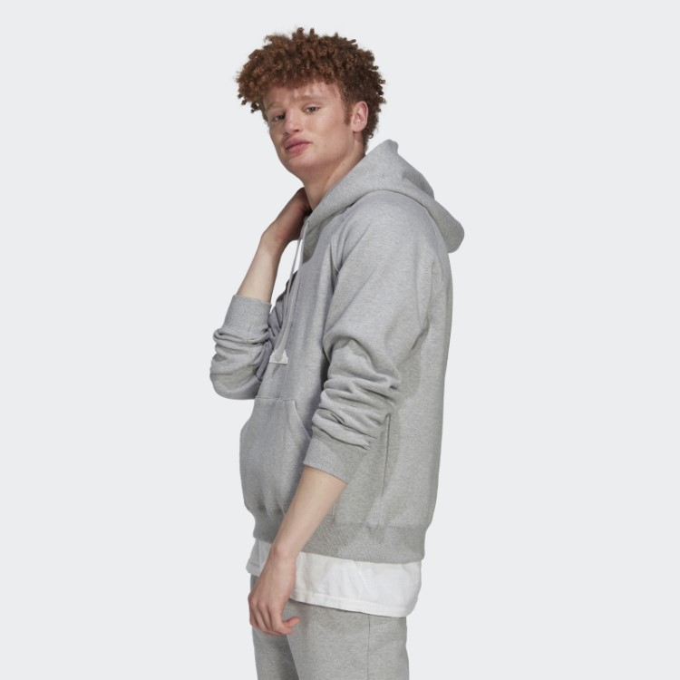 Moletom Com Capuz Adidas Cinza Médio