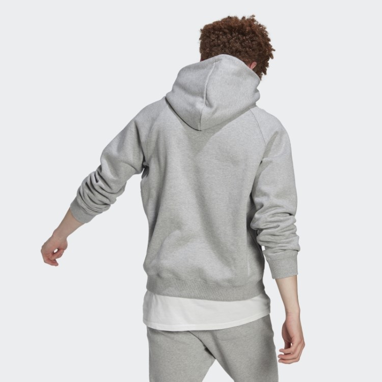 Moletom Com Capuz Adidas Cinza Médio