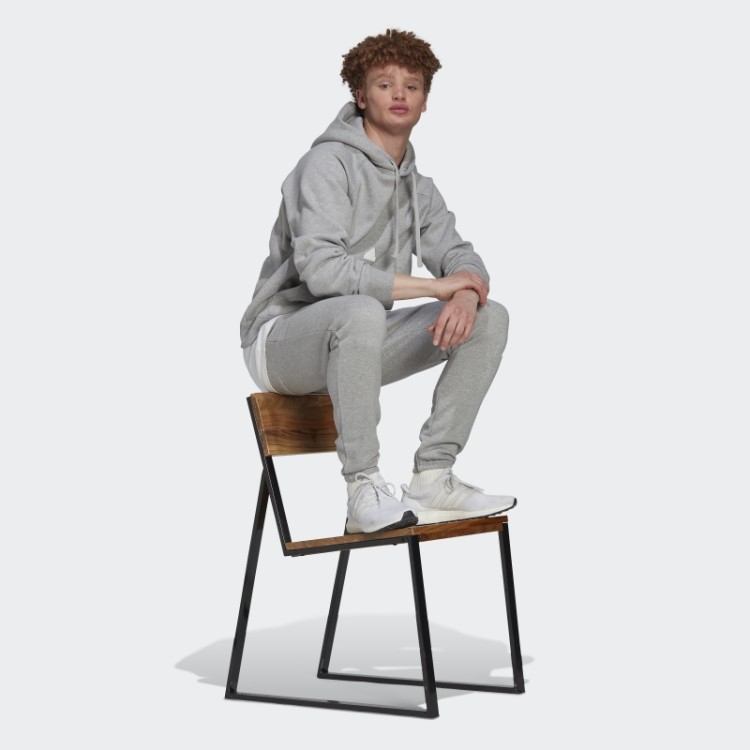 Moletom Com Capuz Adidas Cinza Médio