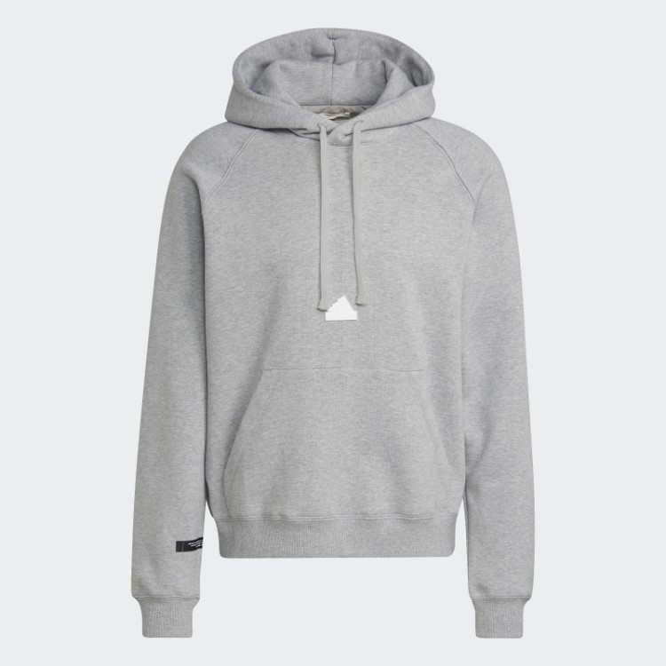 Moletom Com Capuz Adidas Cinza Médio