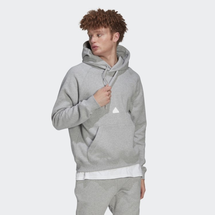 Moletom De Lã Adidas Cinza Médio
