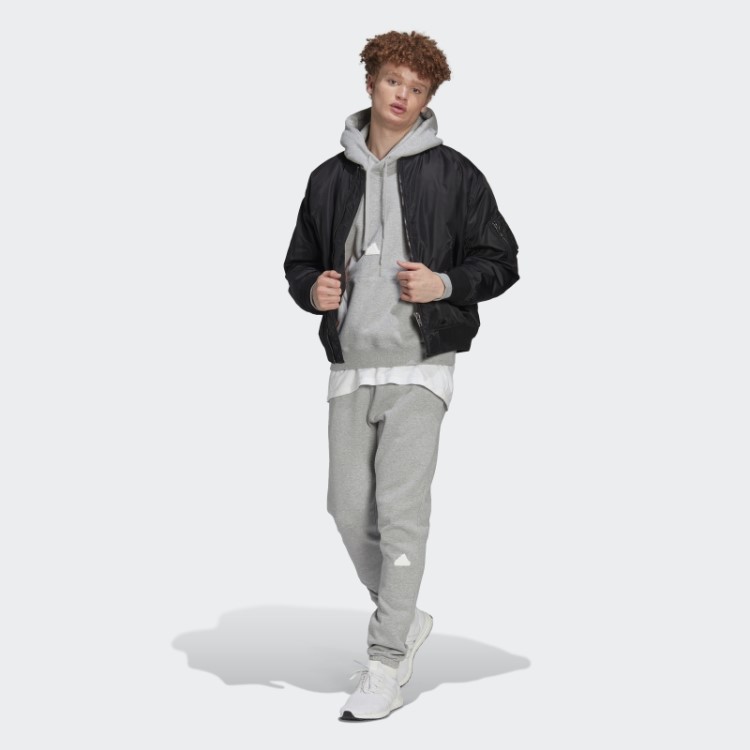 Moletom De Lã Adidas Cinza Médio