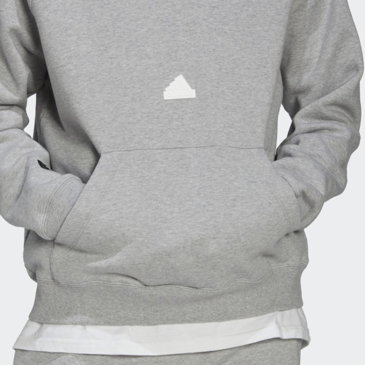 Moletom De Lã Adidas Cinza Médio