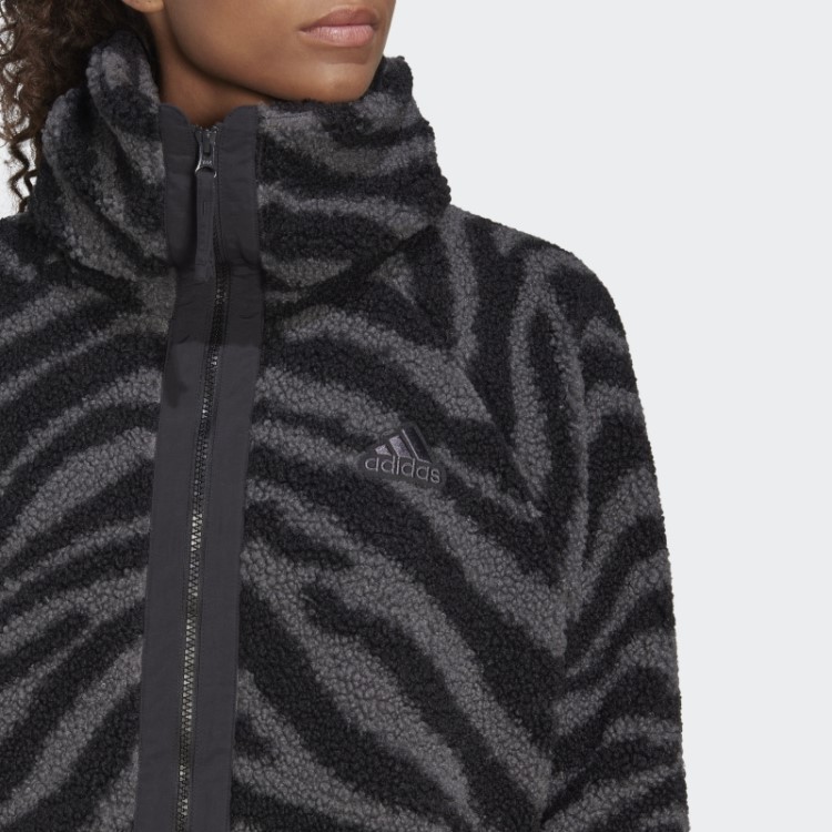 Jaqueta De Lã Zebra Adidas Hyperglam Preta