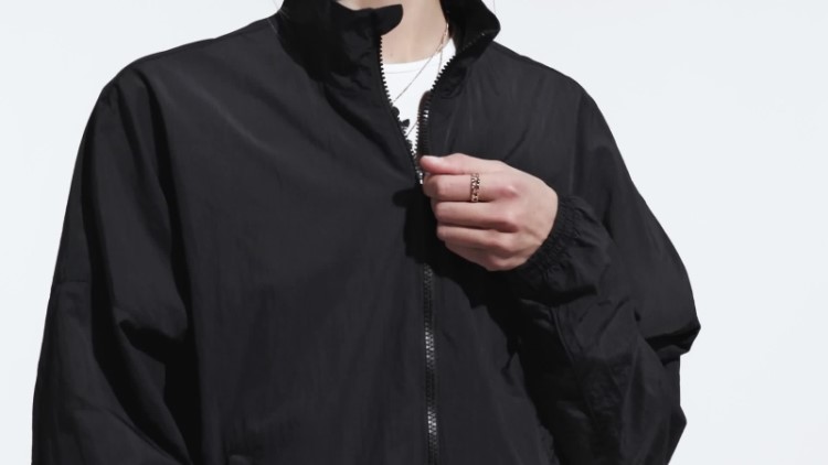 Premium Essentials Nylon Track Top Adidas Black