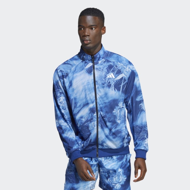Jaqueta De Tênis Tecido Stretch Adidas Victory Blue Melbourne