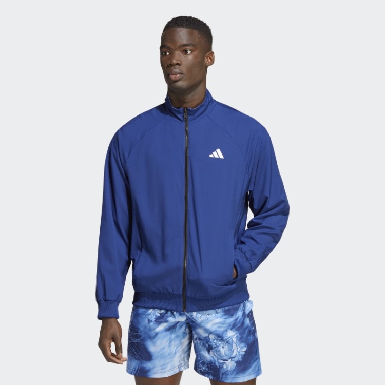 Jaqueta De Tênis Tecido Stretch Adidas Victory Blue Melbourne
