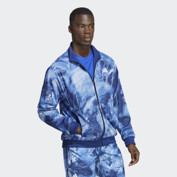 Jaqueta De Tênis Tecido Stretch Adidas Victory Blue Melbourne