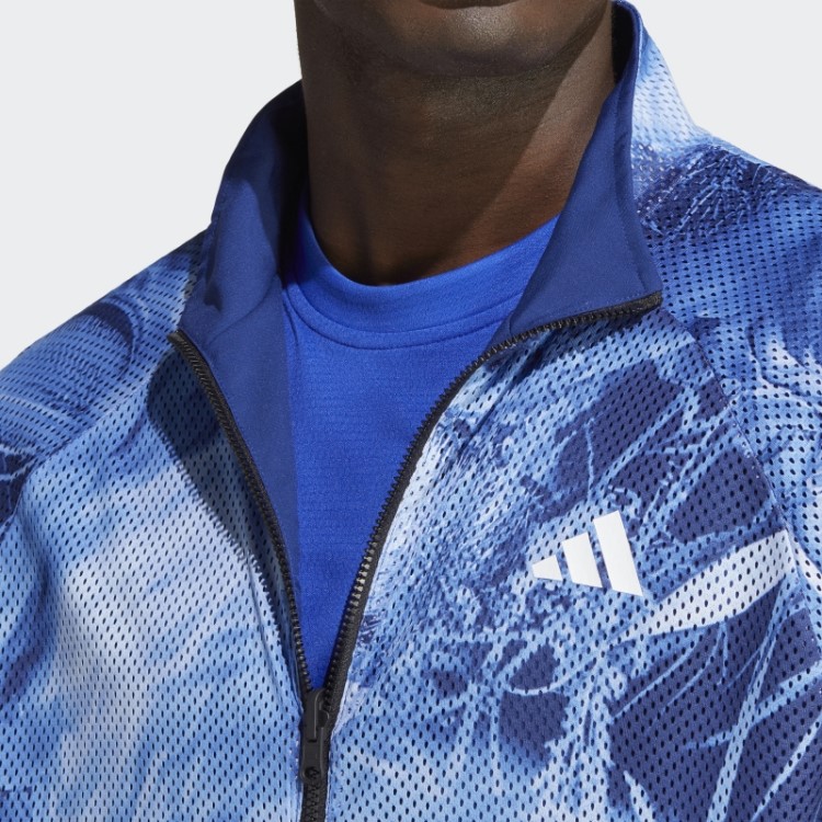 Jaqueta De Tênis Tecido Stretch Adidas Victory Blue Melbourne