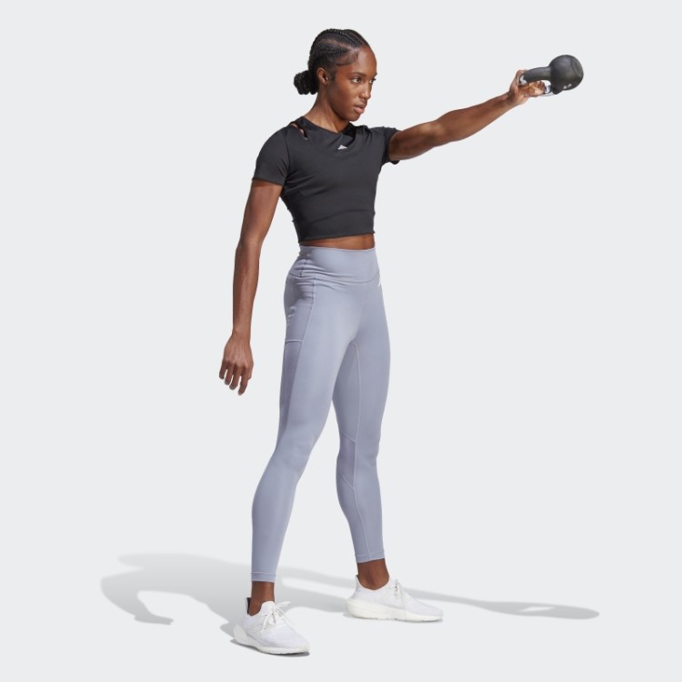 Camiseta Preta Adidas Hiit Aeroready Crop